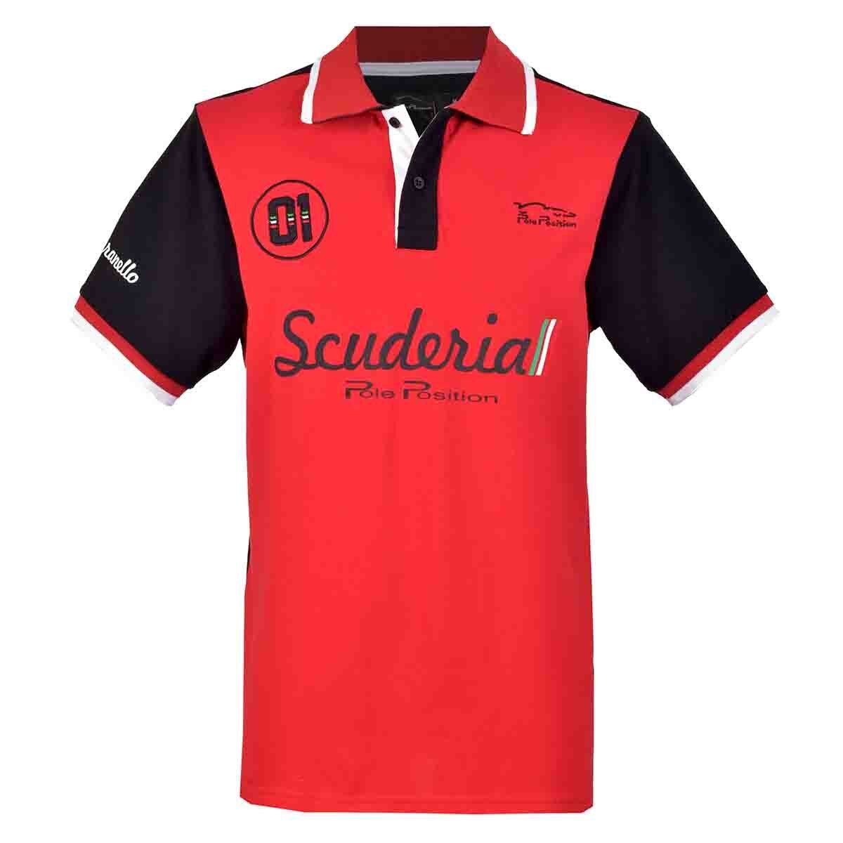 Playera Rojo Combinado Pole Position