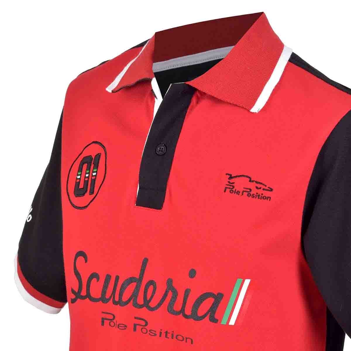 Playera Rojo Combinado Pole Position