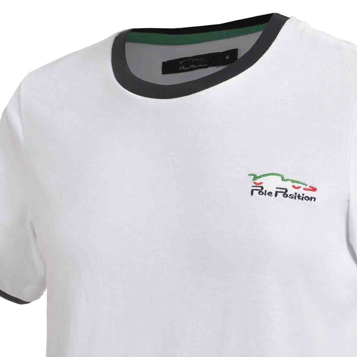 Playera Blanca Pole Position para Caballero