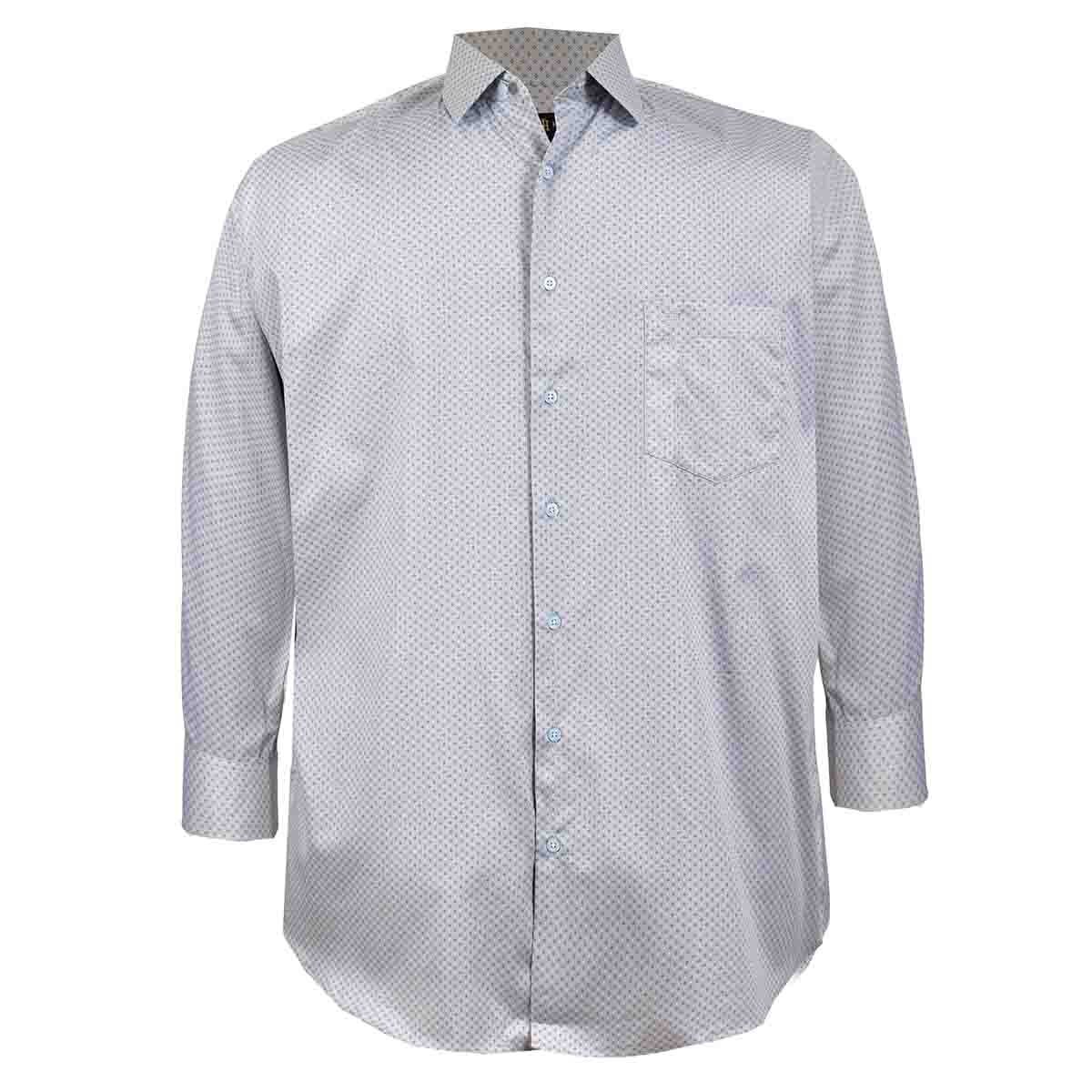 Camisa Manga Larga Gris Maquinilla John Henry para Caballero