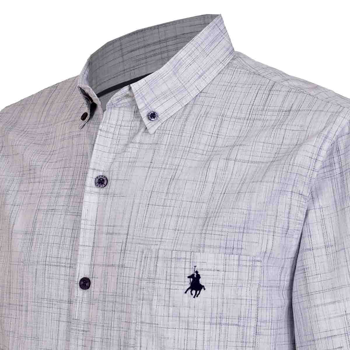 Camisa Manga Larga Gris Polo Club
