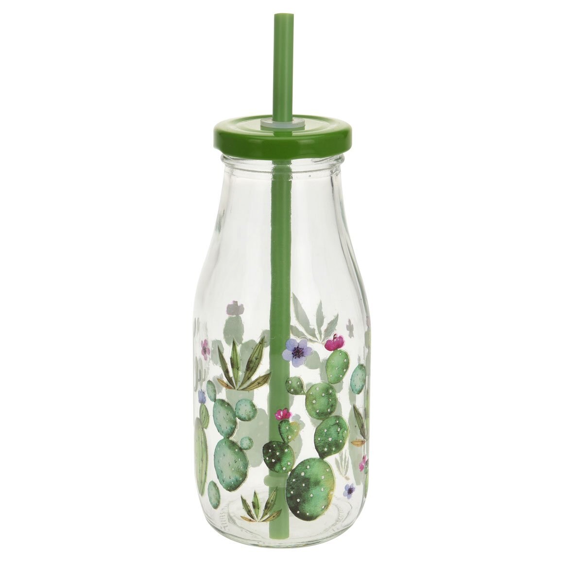 Set 4 Tarros C/pajita Cactus. Excellent Houseware.