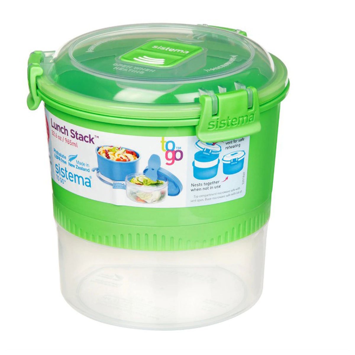 Hermético Lunch Stack Doble 965 Ml Sistema