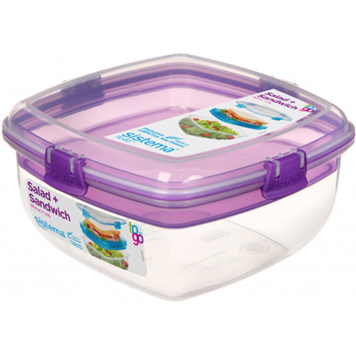 Hermético para Ensalada y Sandwich 1.6 Lt Sistema