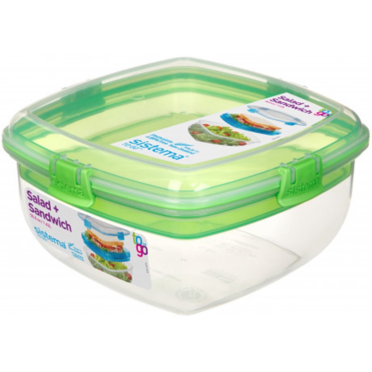 Hermético para Ensalada y Sandwich 1.6 Lt Sistema