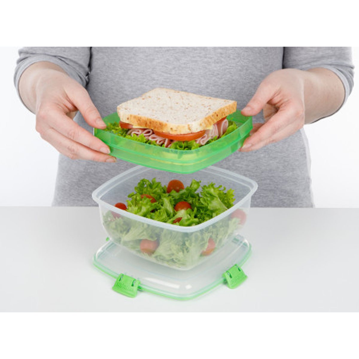 Hermético para Ensalada y Sandwich 1.6 Lt Sistema