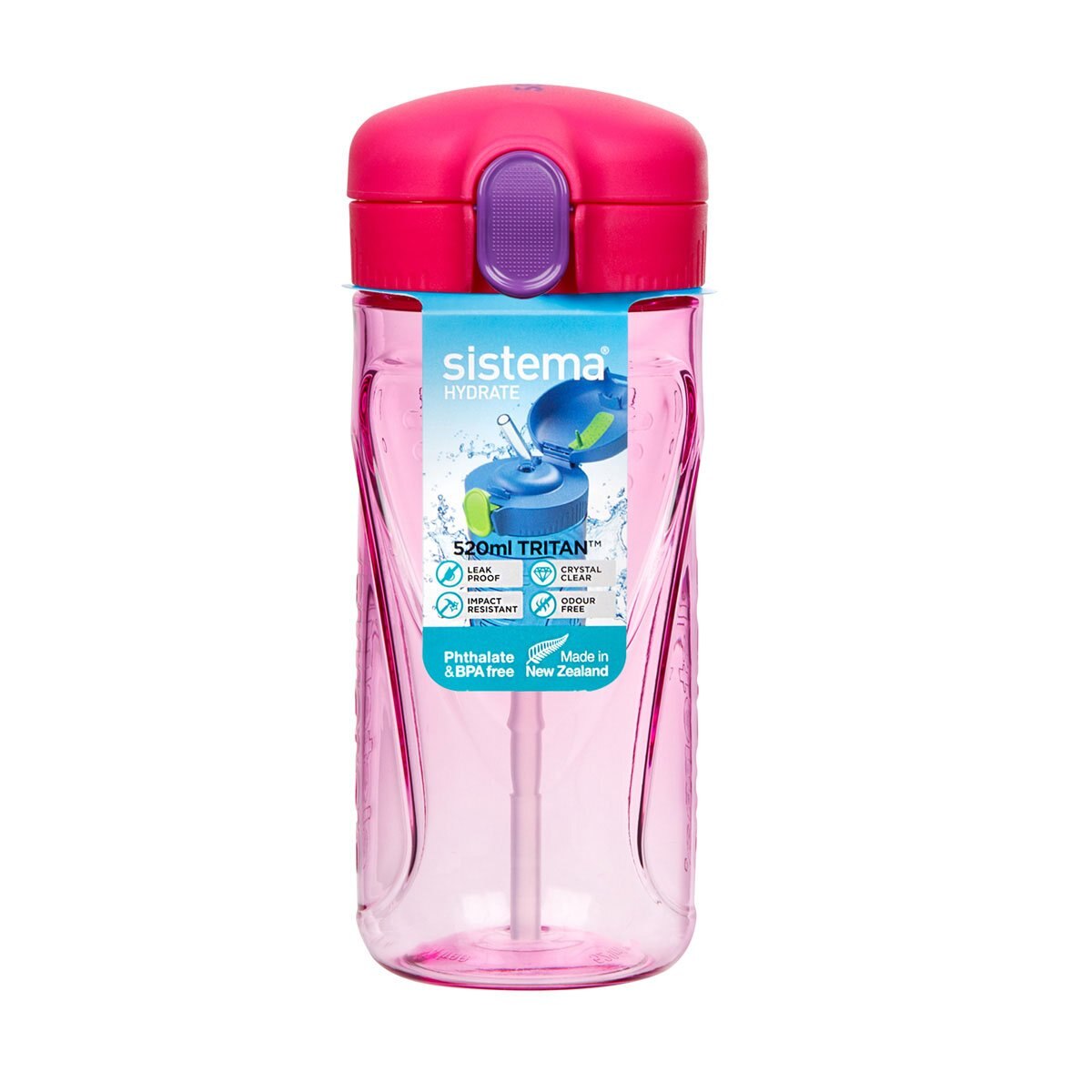 Botella Tritan Quick Flip 520 Ml Sistema