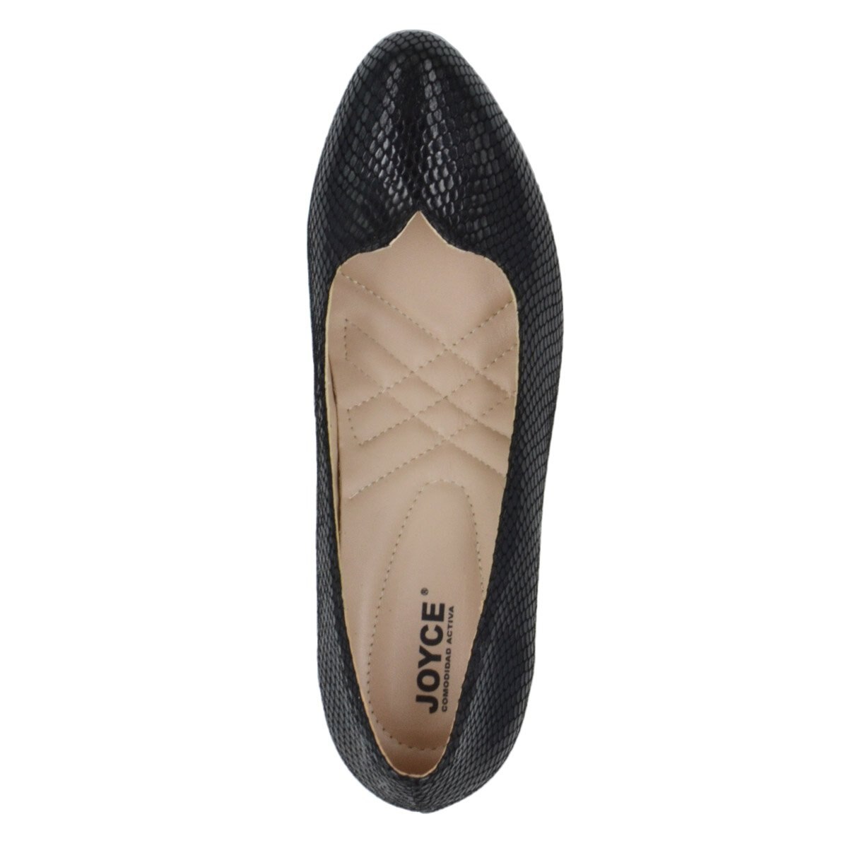 Zapatilla Cuña con Croco Color Negro Joyce