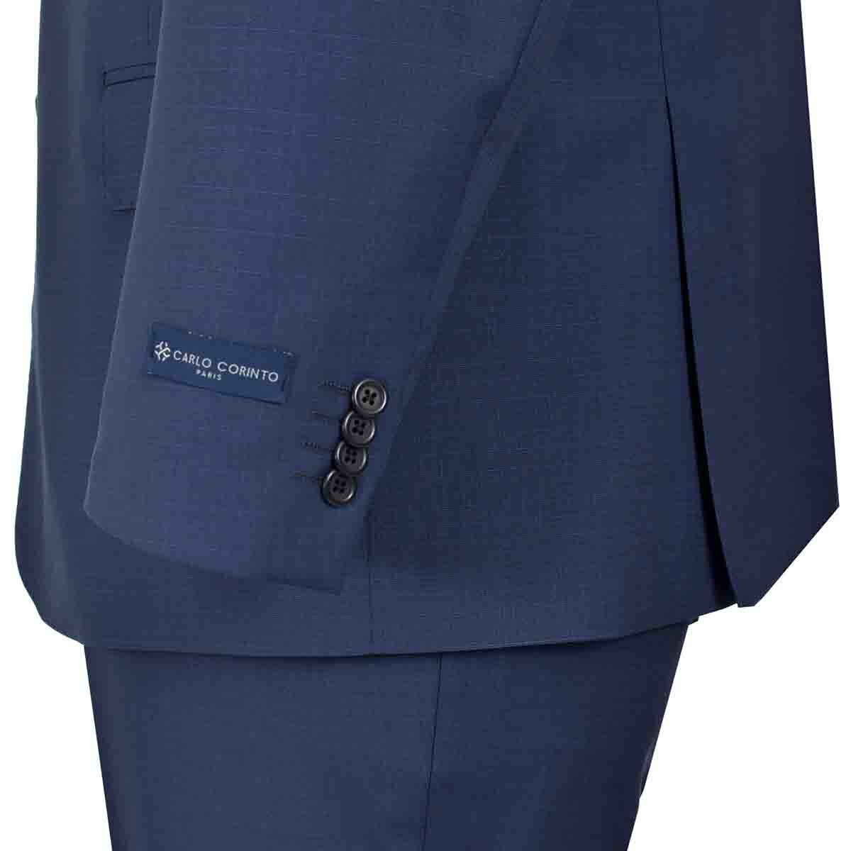 Traje Lino Moda B&t Azul Carlo Corinto