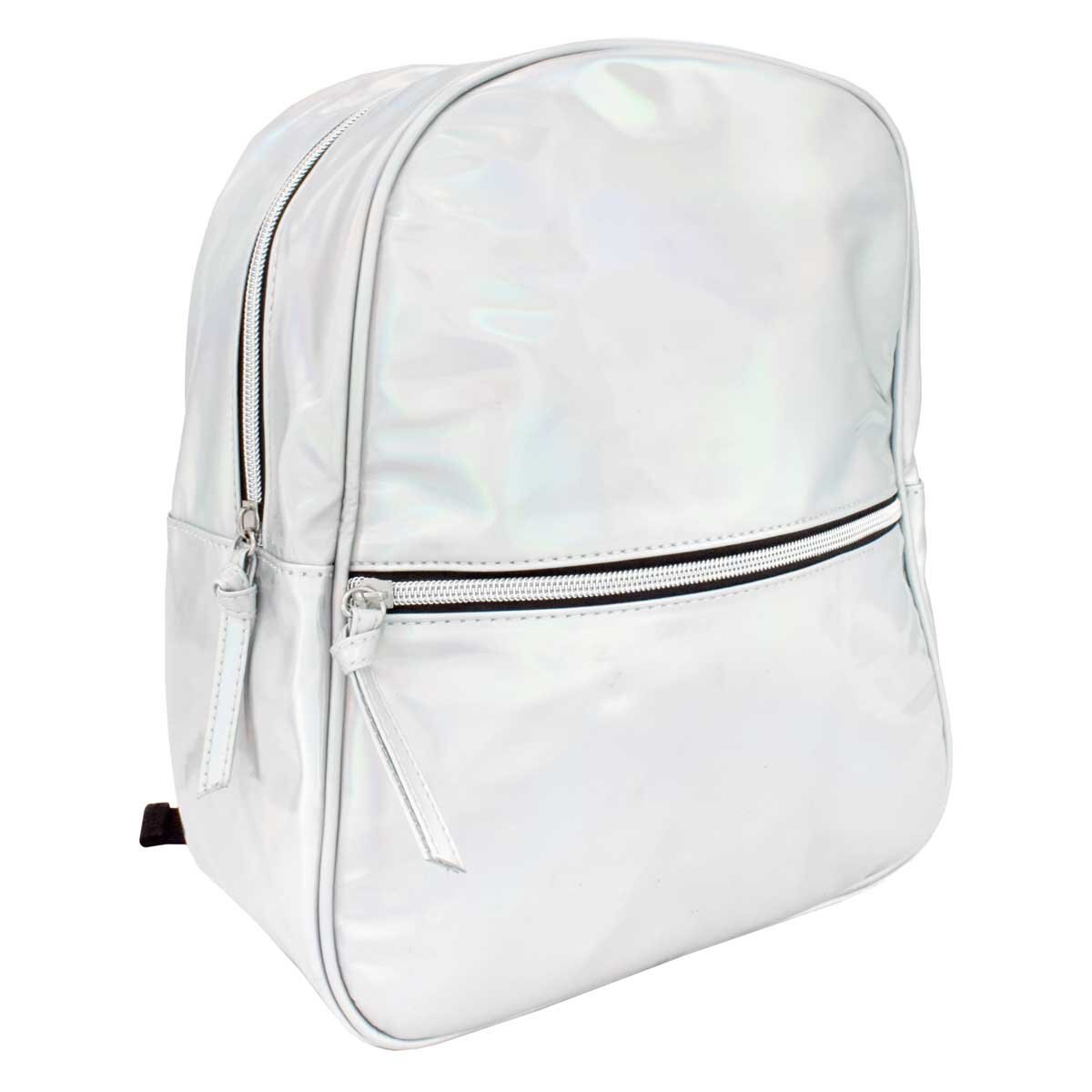 Backpack Charol Plateado C2C