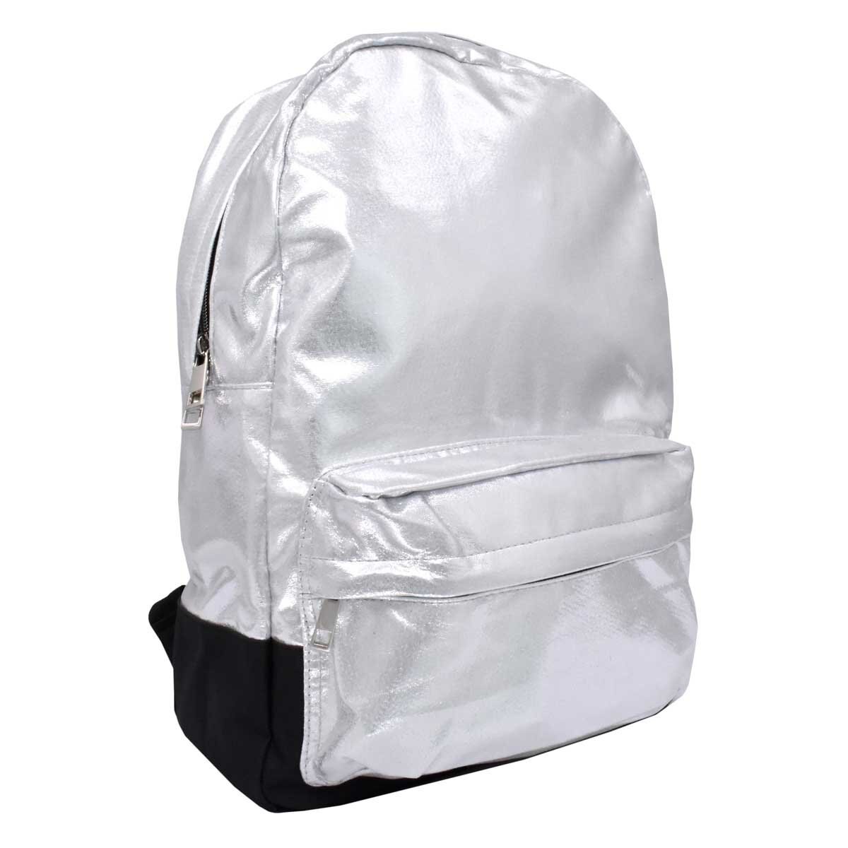 Backpack Estructura Suave Plateado C2C