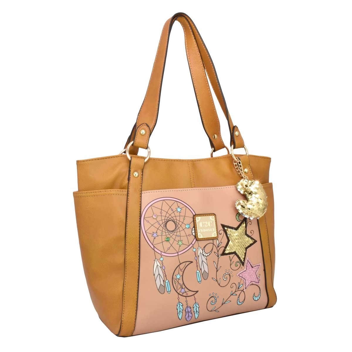 Bolso Tote Atrapa Sueños Camel C2C
