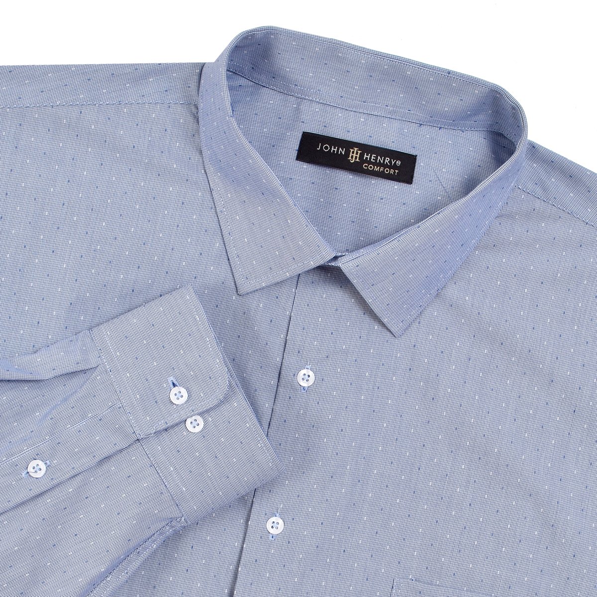 Camisa Azul Maquinilla John Henry para Caballero