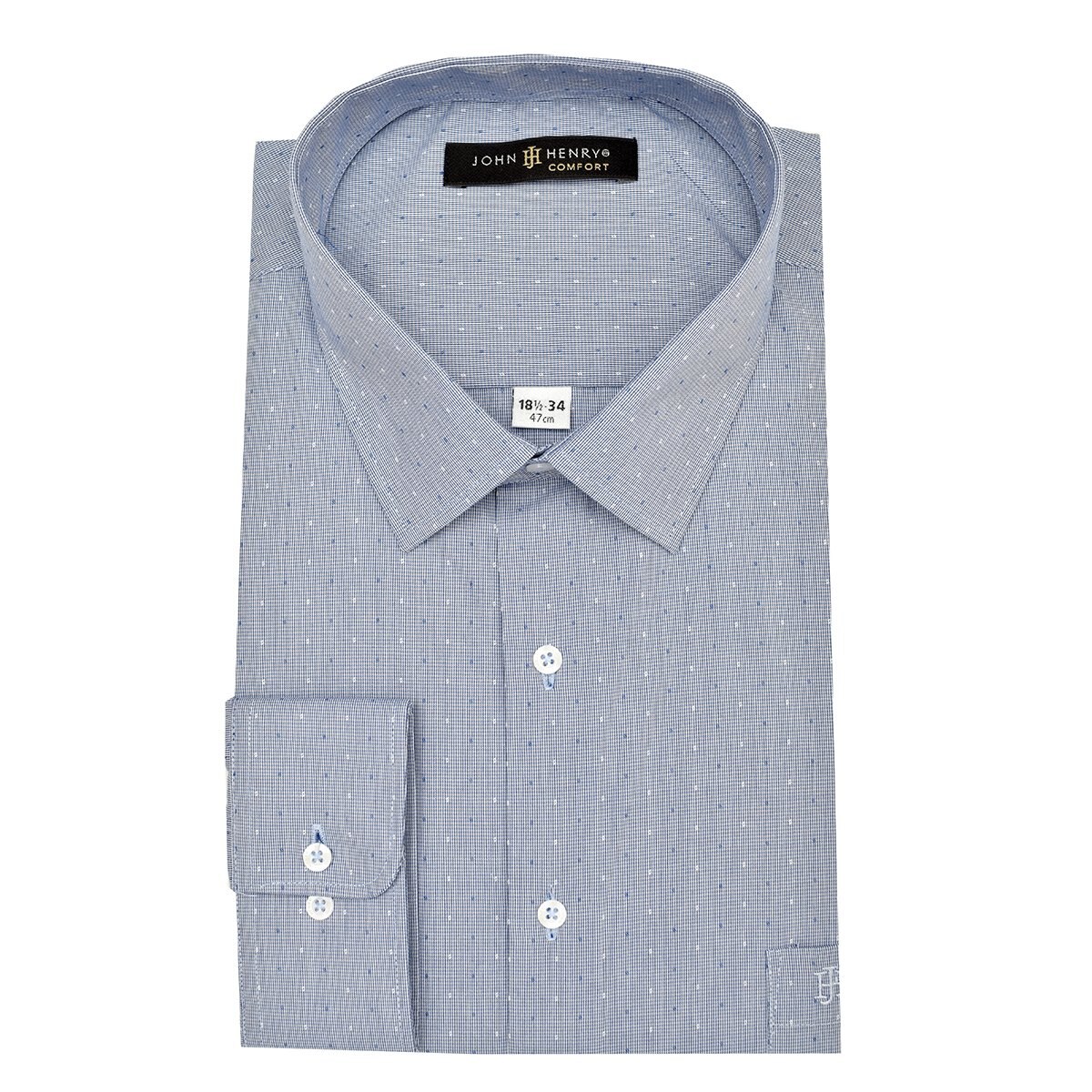 Camisa Azul Maquinilla John Henry para Caballero