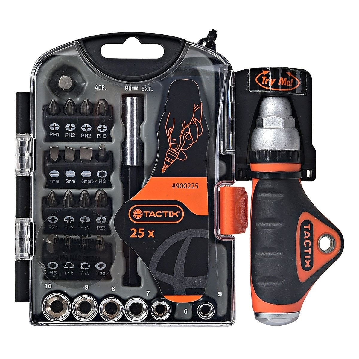 Set Autocle Compacto Torq 25 Piezas (Métrico) Tactix