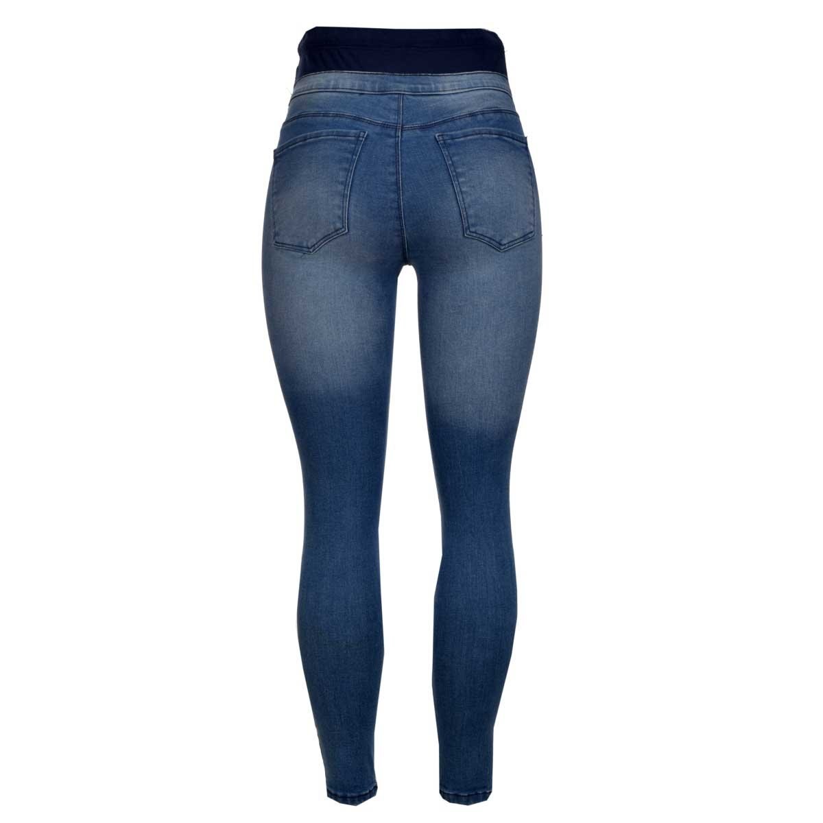 Jeans Panel Alto con Cinta en Contraste Mama Mia