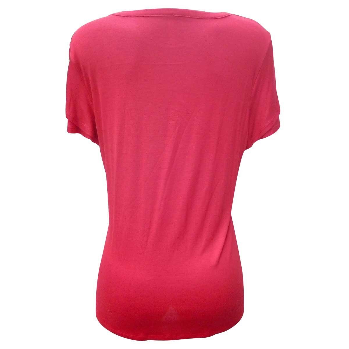 Playera Estampado Ruedo Recto Mandarine