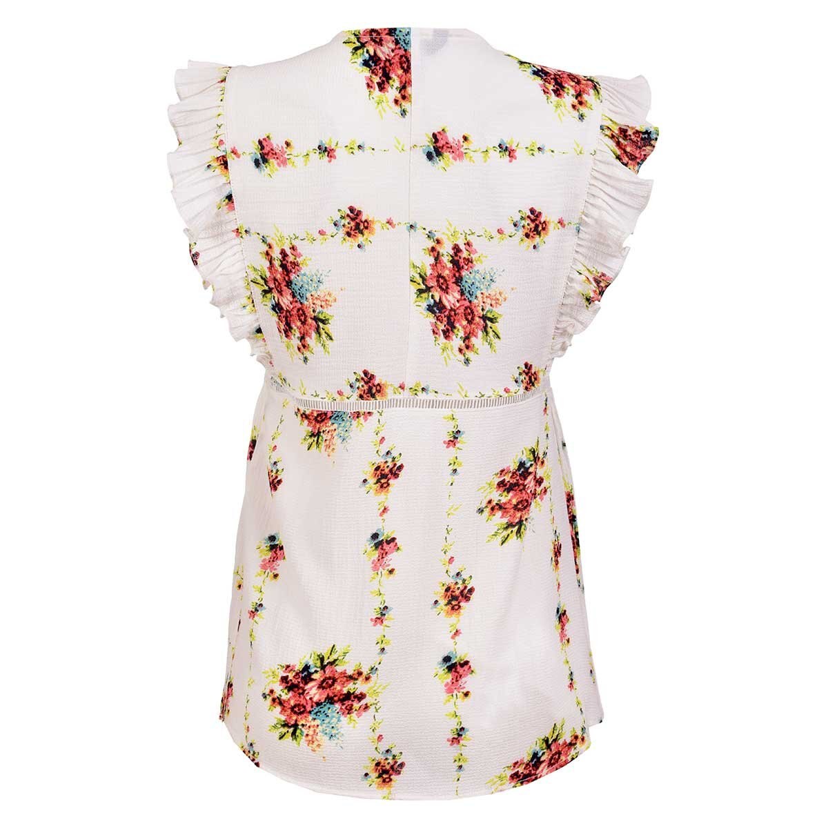 Blusa para Dama Corte Imperio Escarola en Hombro Mama Mia