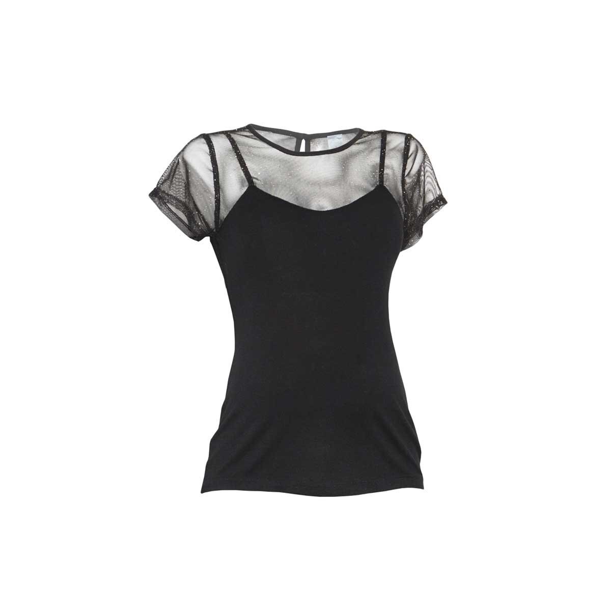 Blusa para Dama Red Mc Tela en Combinación Nine To Go