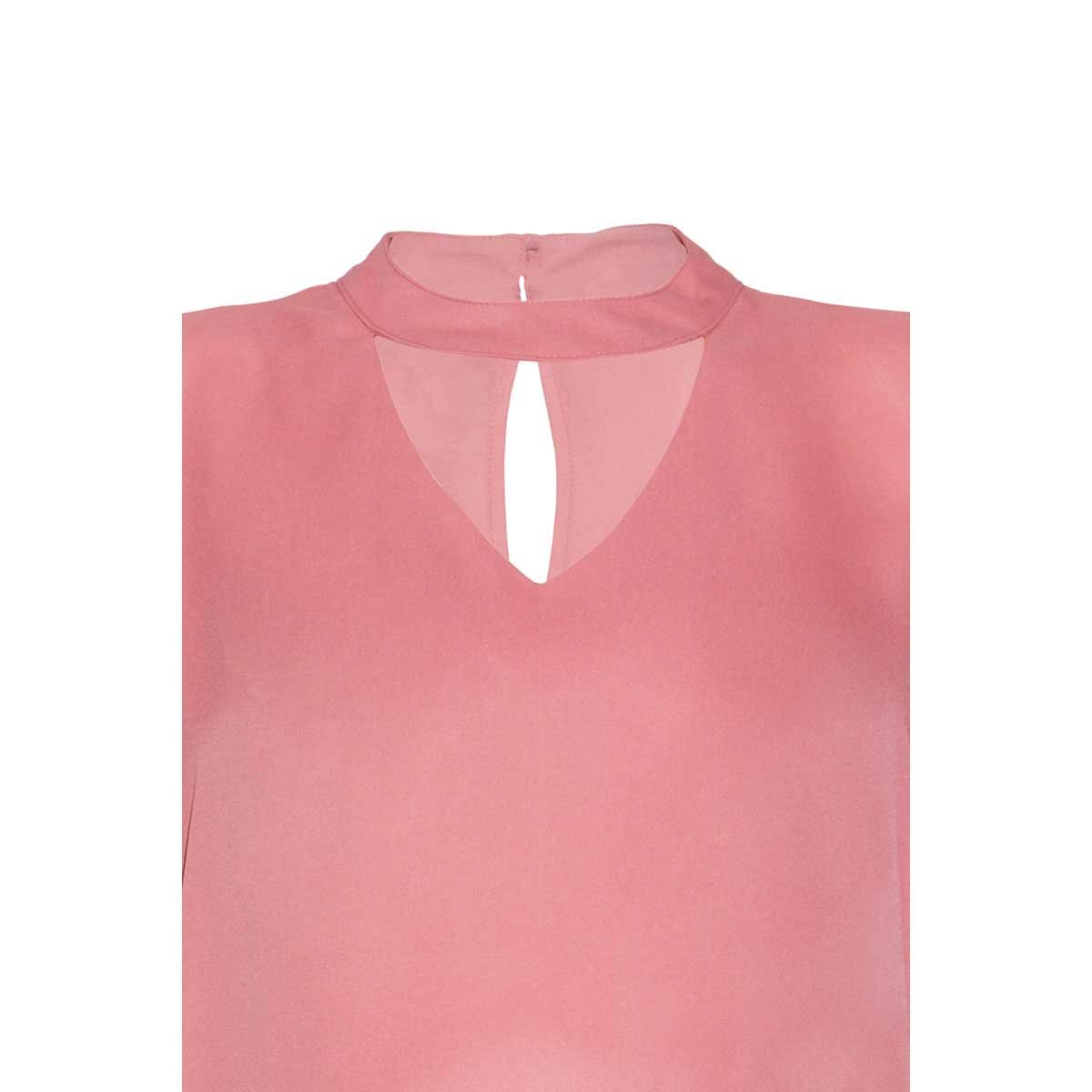 Blusa para Dama Choker Tela en Combinación Nine To Go