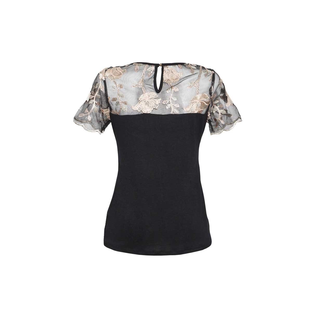 Blusa para Dama Red Tela en Combinación Nine To Go