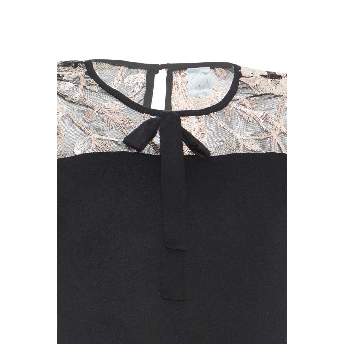 Blusa para Dama Red Tela en Combinación Nine To Go