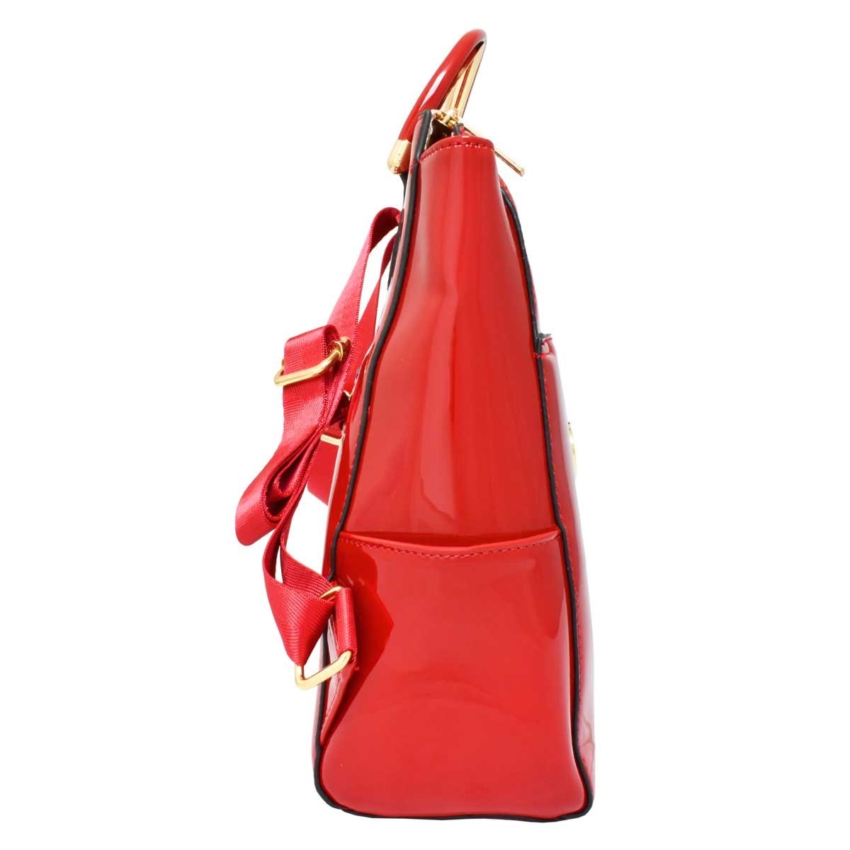 Bolso Backpack Rojo de Charol Chatties