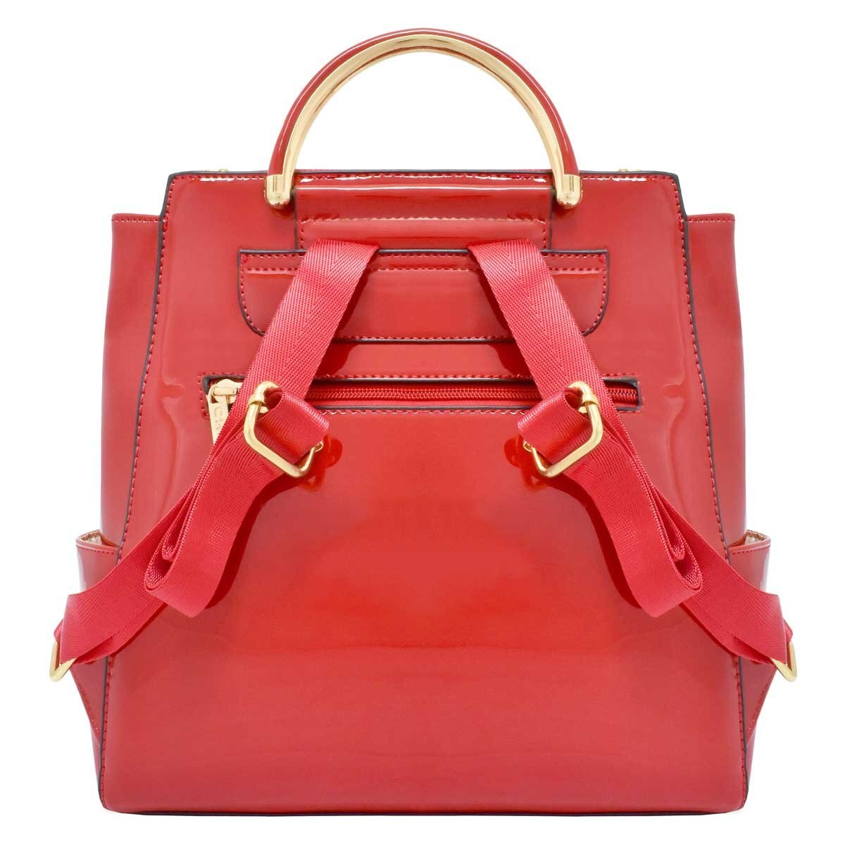 Bolso Backpack Rojo de Charol Chatties