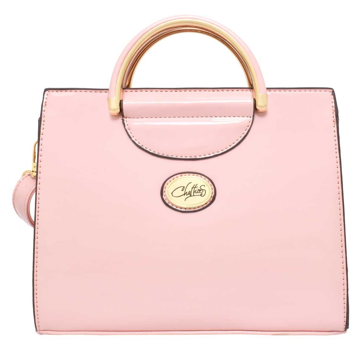 Bolso Crossbody Rosa con Asa Metálica Chatties
