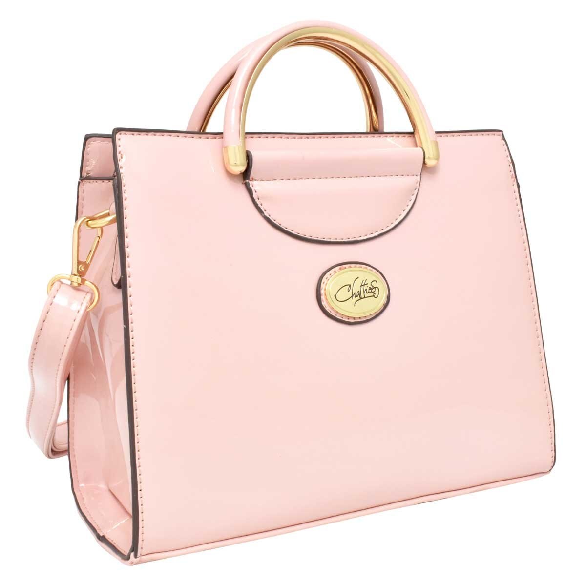 Bolso Crossbody Rosa con Asa Metálica Chatties