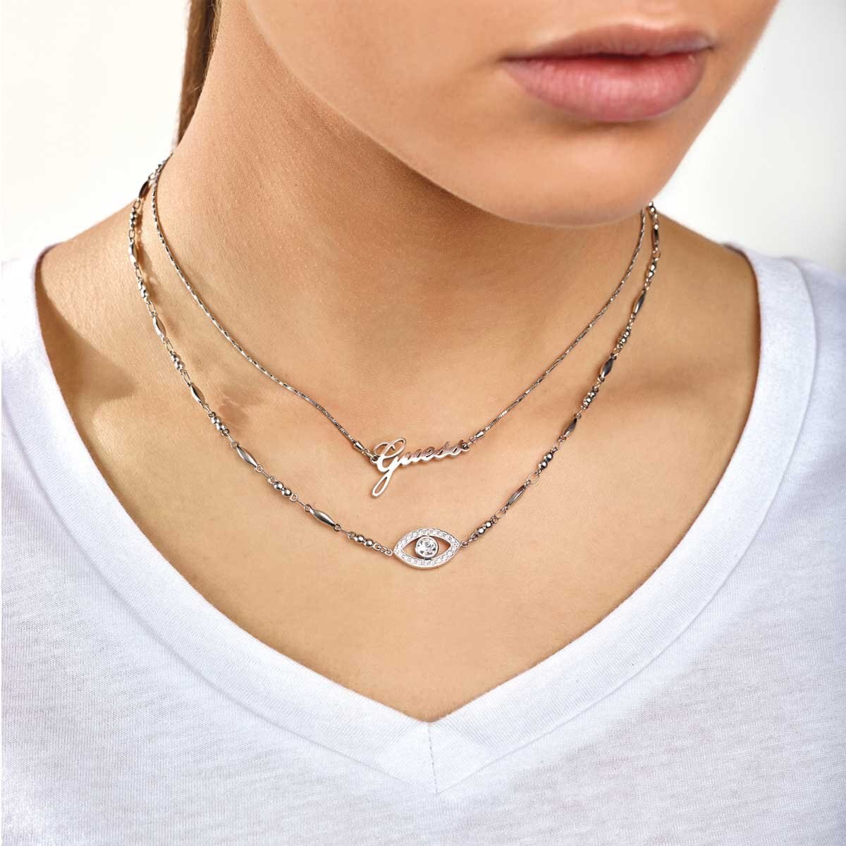 Collar Get Lucky Plata Guess