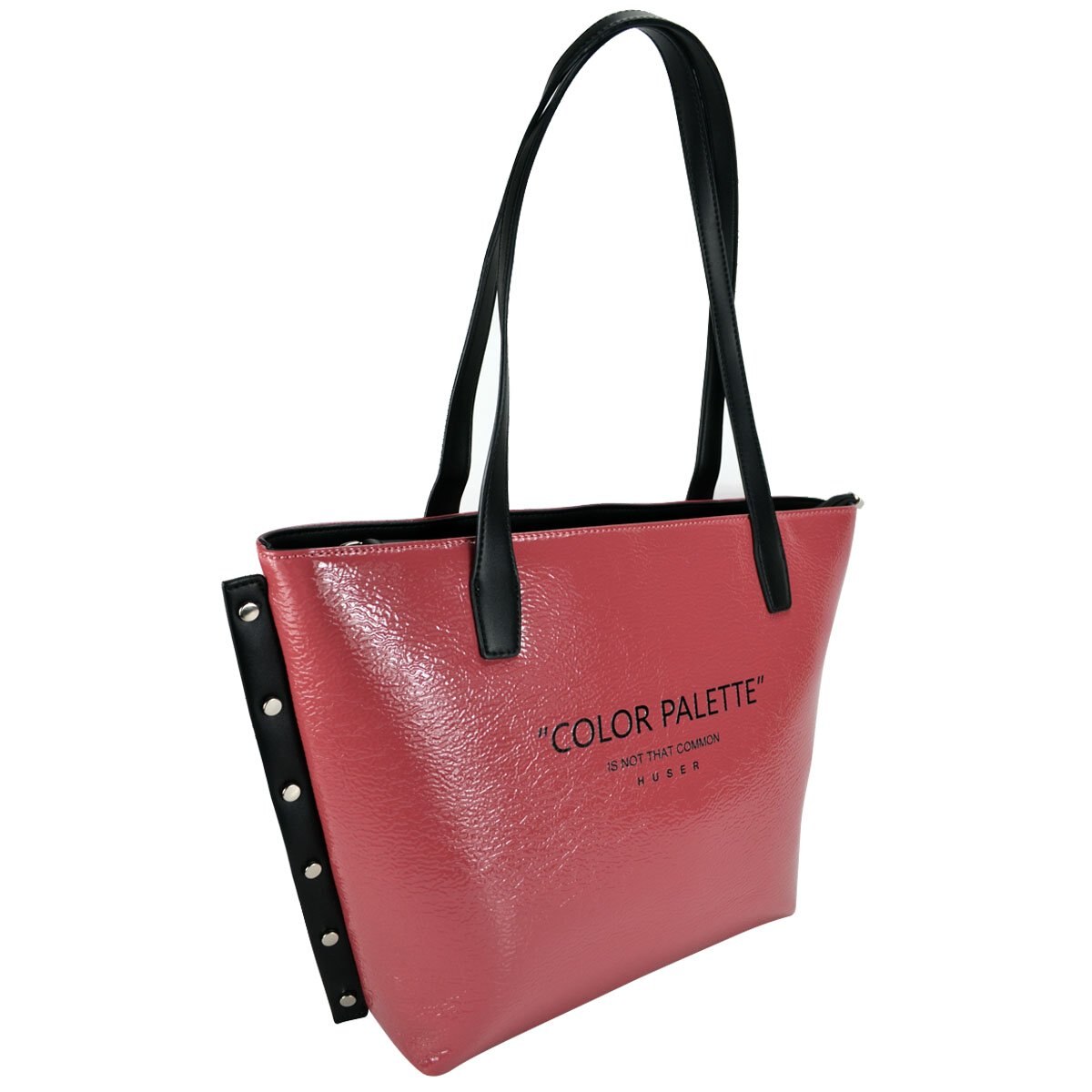 Tote Sintético Charol Huser Rosa