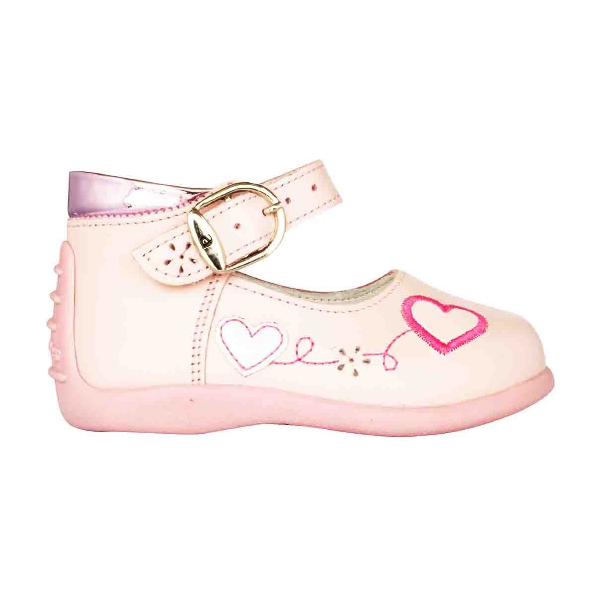 Zapatos Mary Jane Corazones y Hebilla Rosa Andanenes