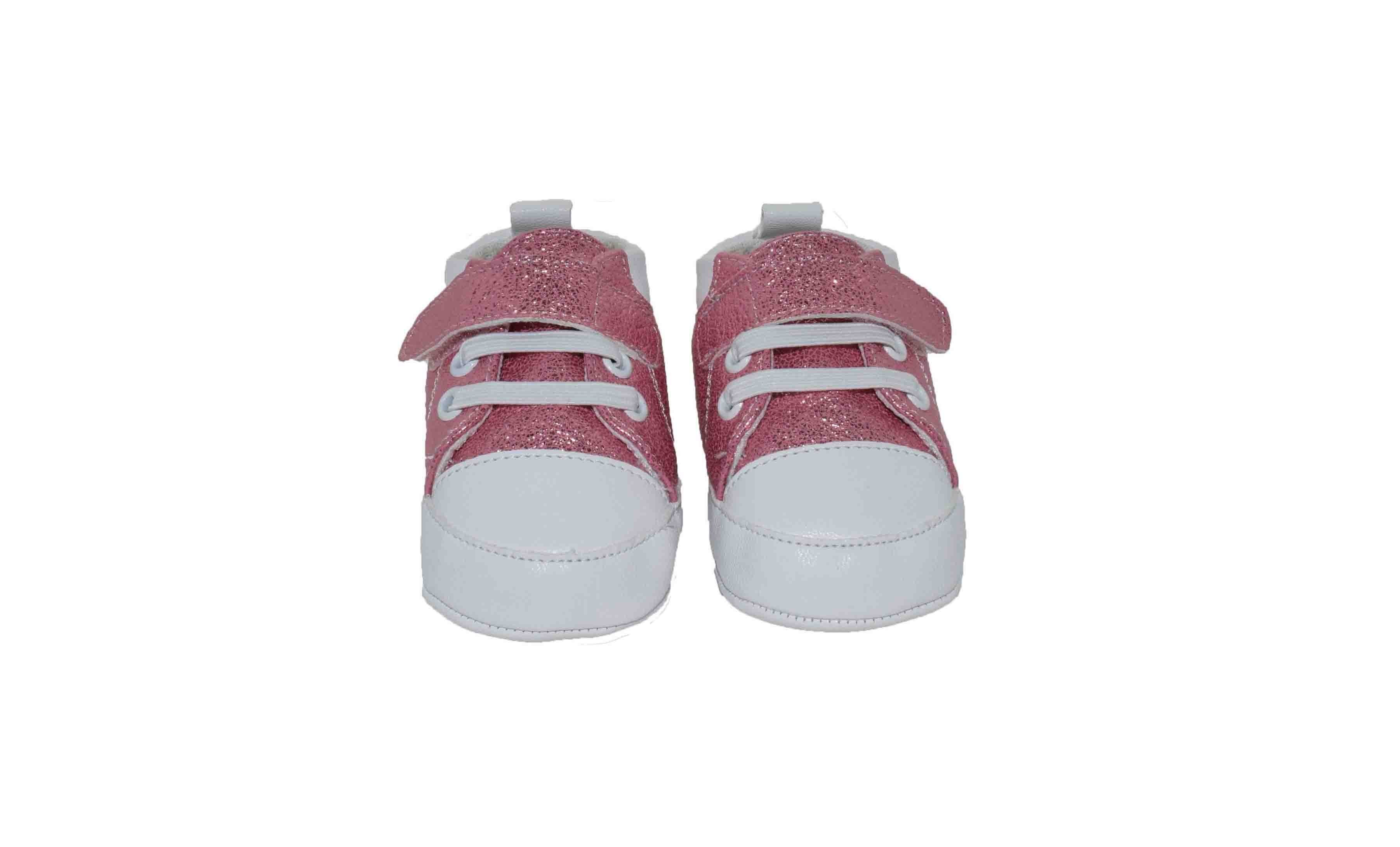 Tenis con Brillos y Velcro Rosa Melokoton para Niña