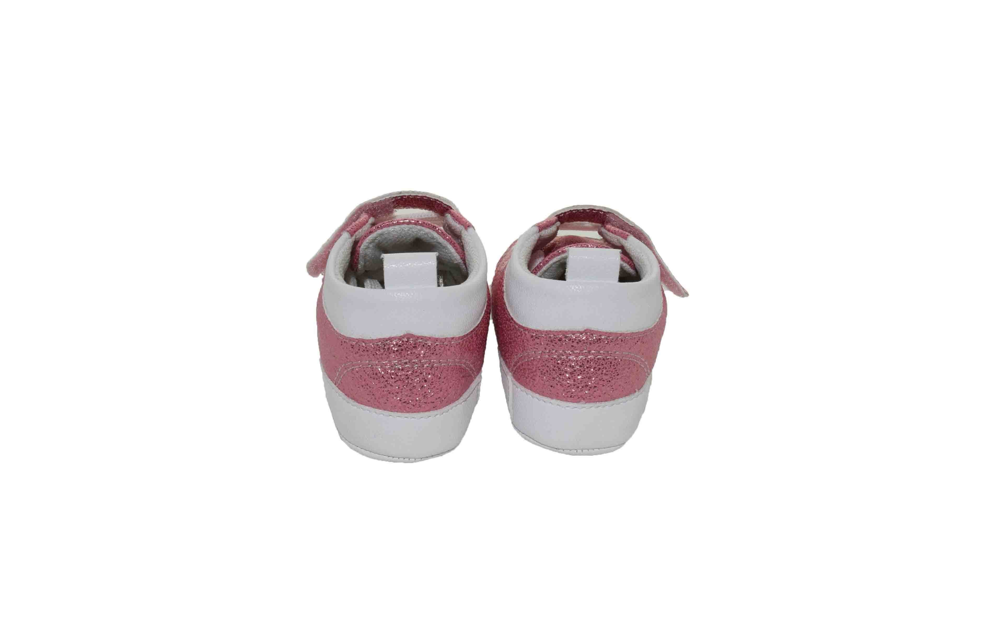 Tenis con Brillos y Velcro Rosa Melokoton para Niña