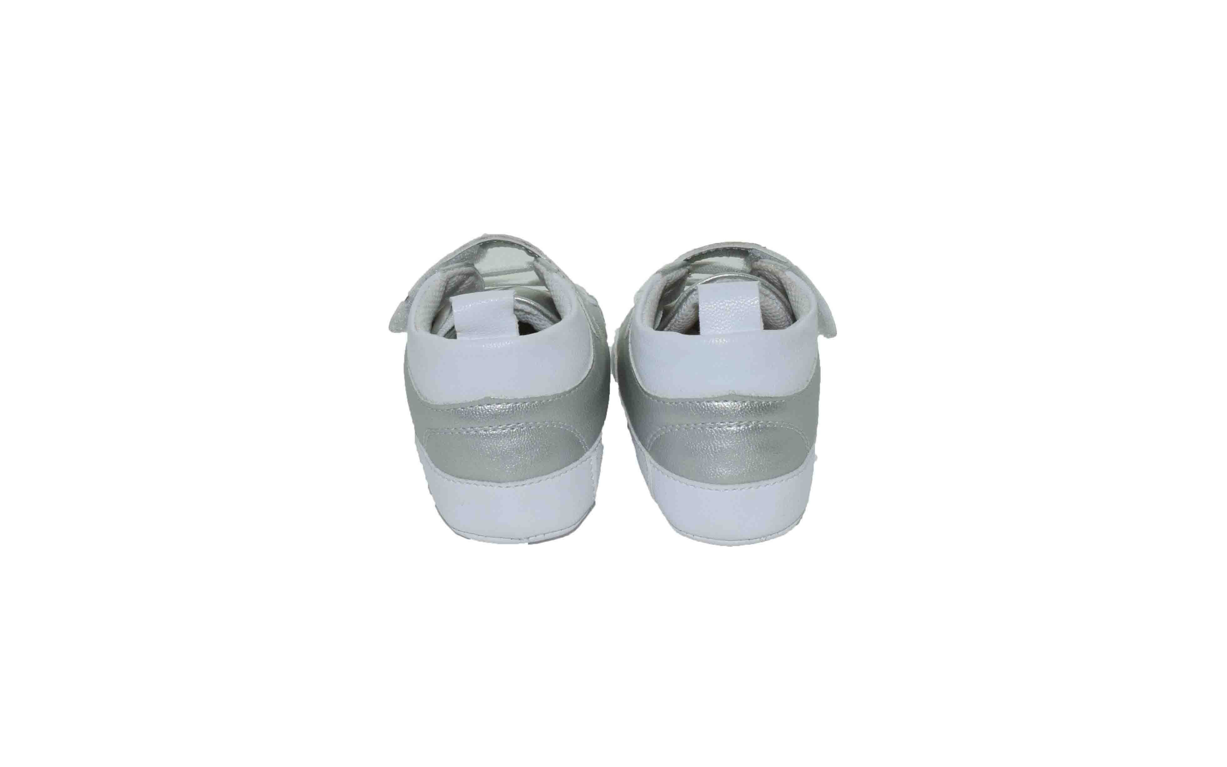 Tenis con Brillos y Velcro Plata Melokoton para Niña