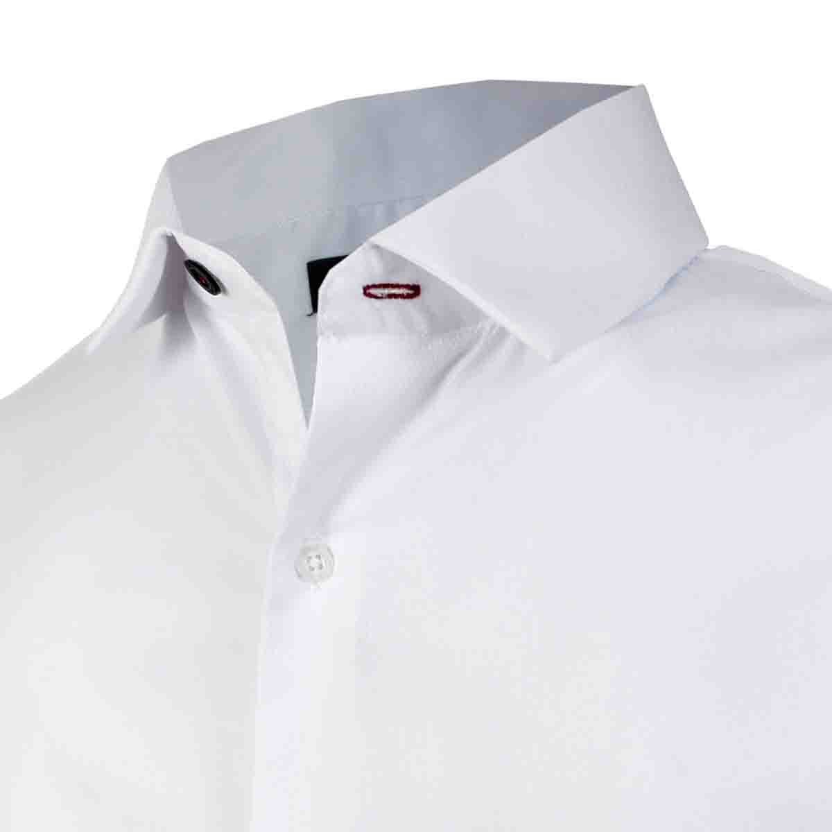 Camisa Manga Larga Blanco Falso Liso John Henry