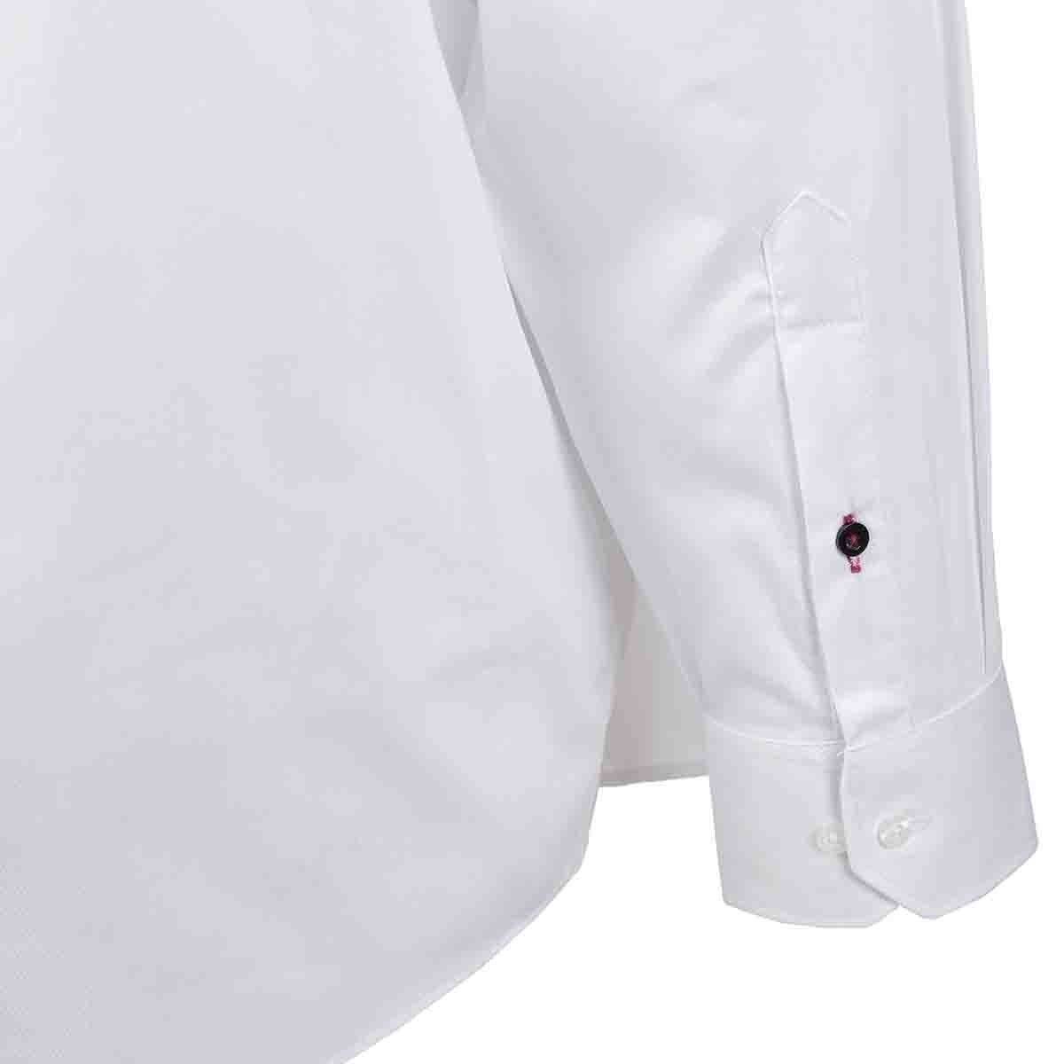 Camisa Manga Larga Blanco Falso Liso John Henry