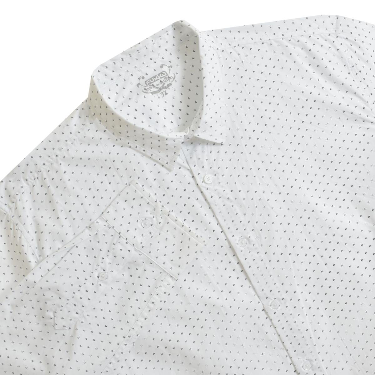 Camisa Manga Larga Estampada Blanco Fukka