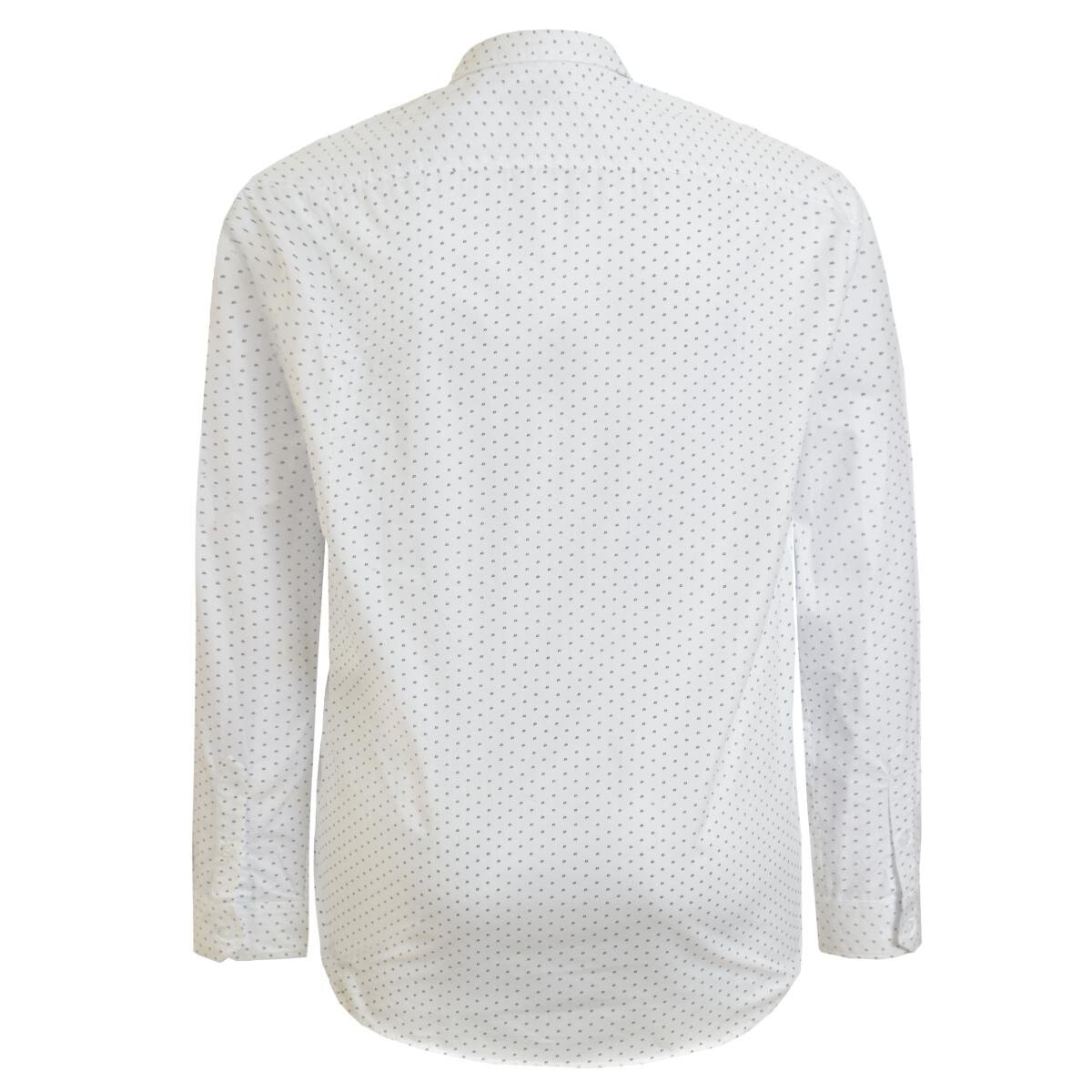 Camisa Manga Larga Estampada Blanco Fukka