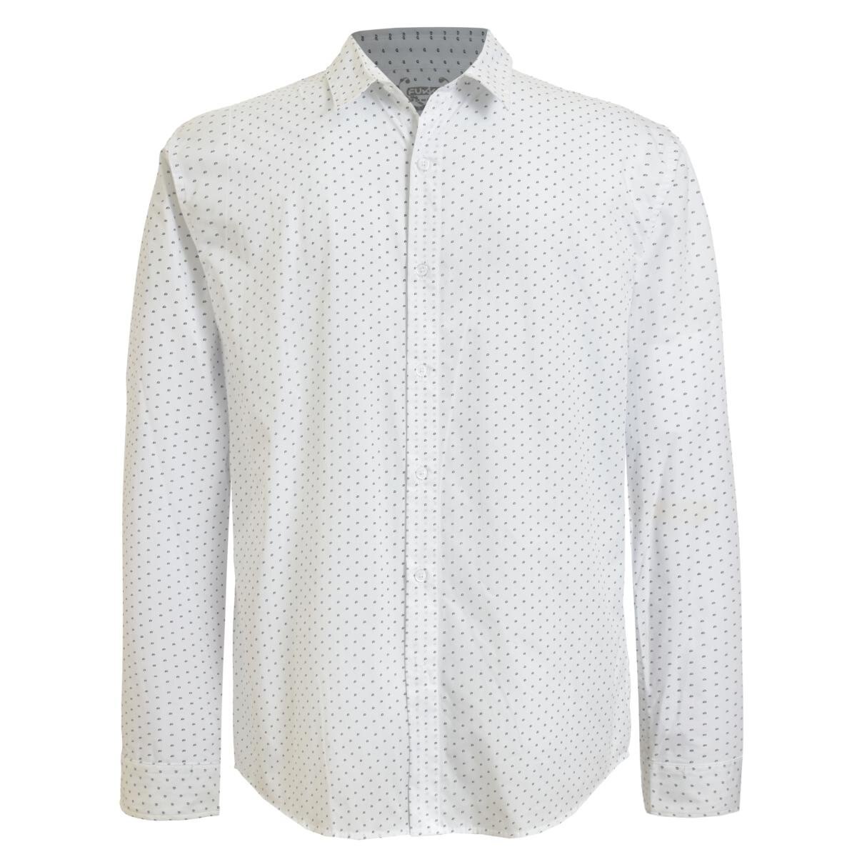 Camisa Manga Larga Estampada Blanco Fukka