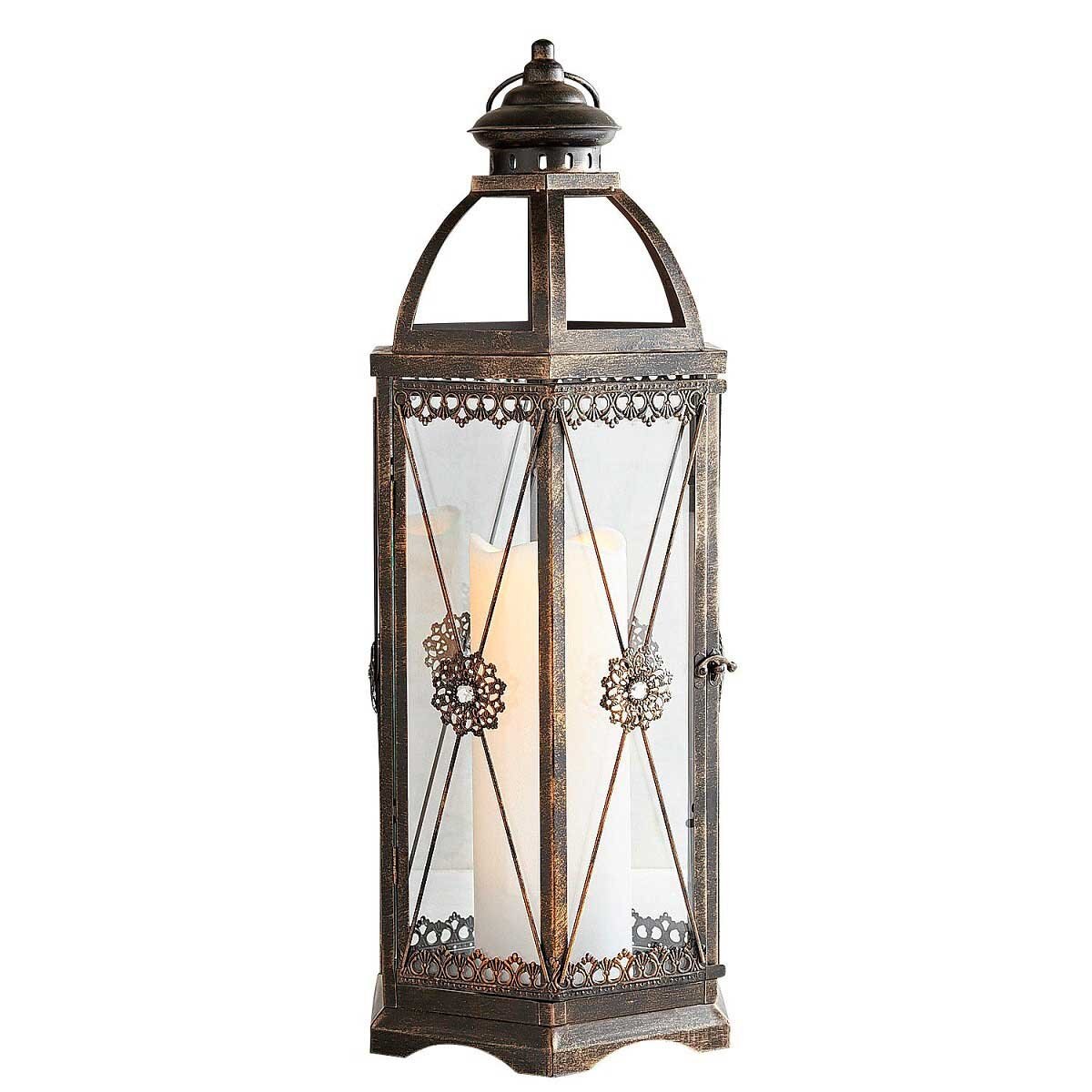 Linterna Jeweled Hexagon Black Pier 1 Imports - Extra Grande