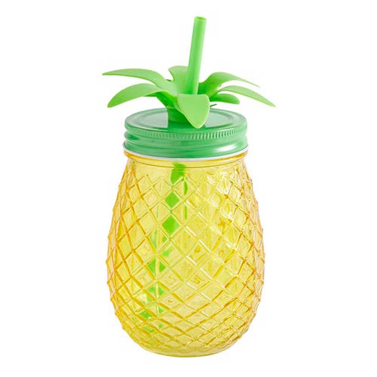 Vaso con Popote Pineapple Pier 1 Imports