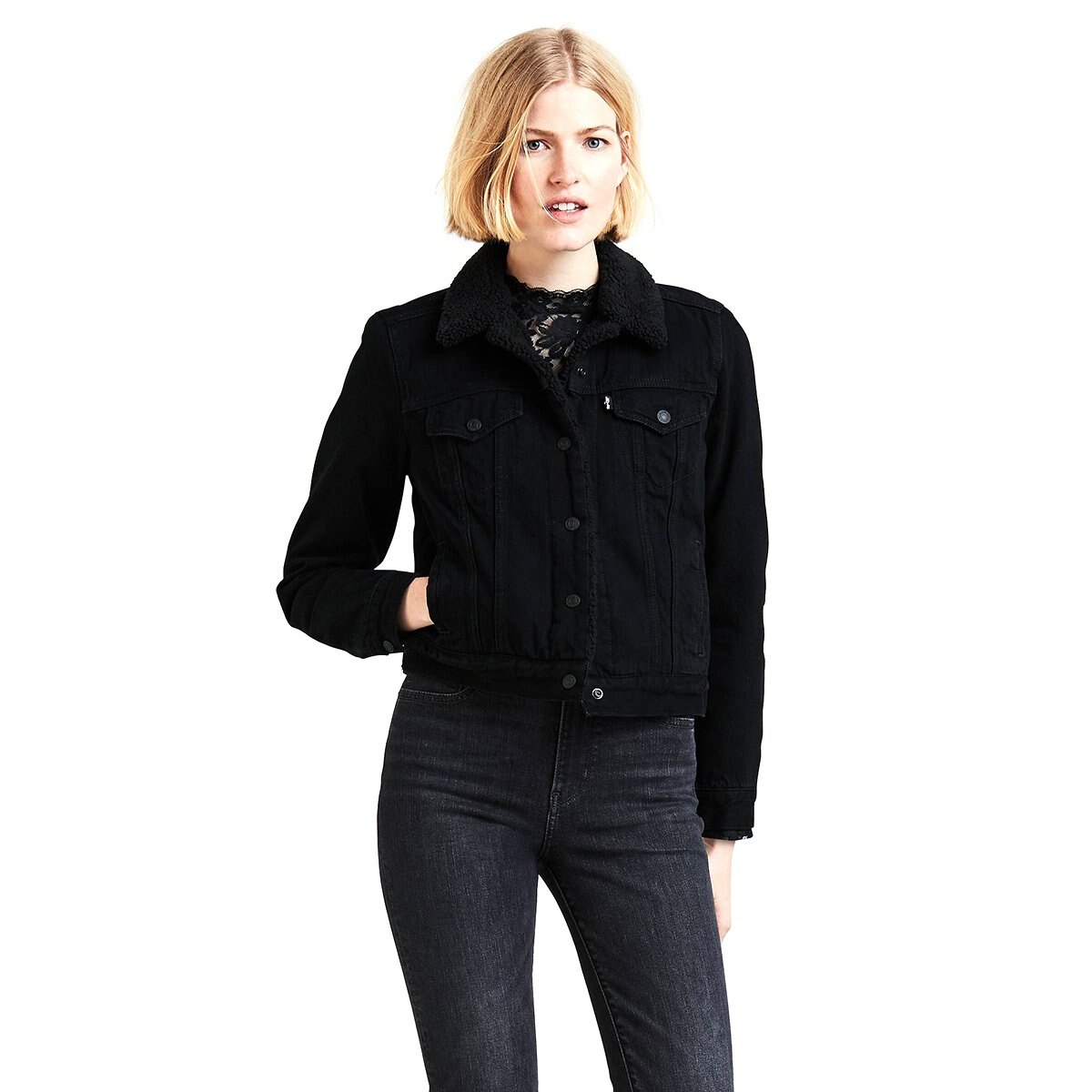 Chamarra Original Sherpa Trucker Juniors Levis