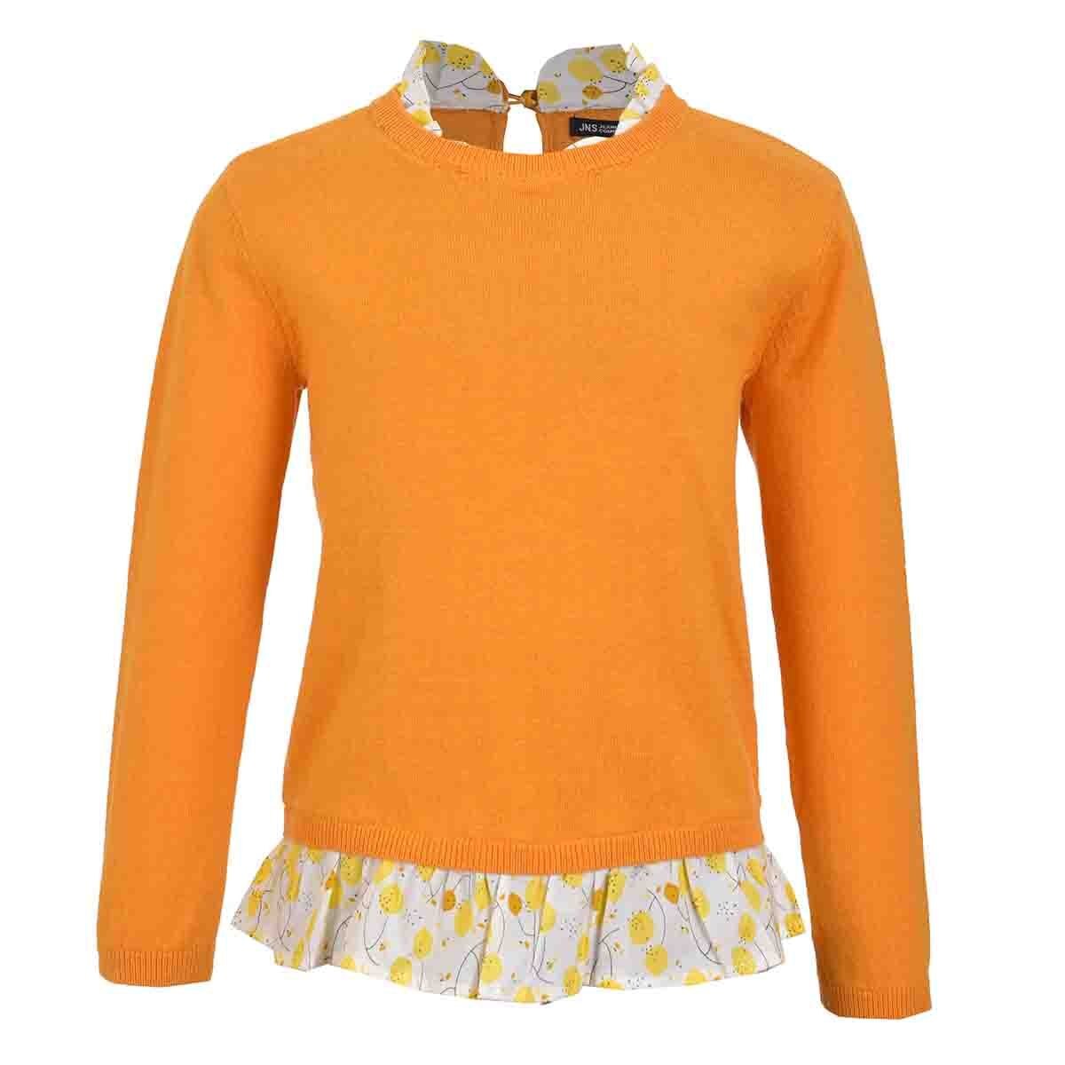 Suéter con Tela Contraste Jeanious para Niña