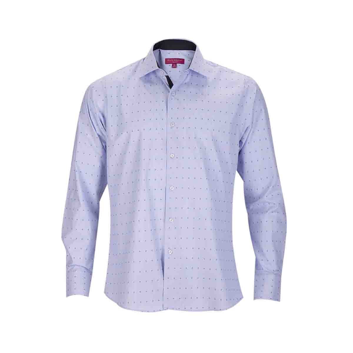 Camisa de Vestir Azul Combinado Bruno Magnani