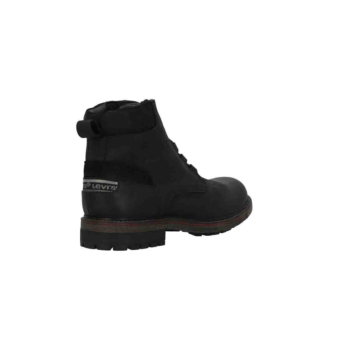 Bota Casual Piel Grabada Color Negro Levi\'s
