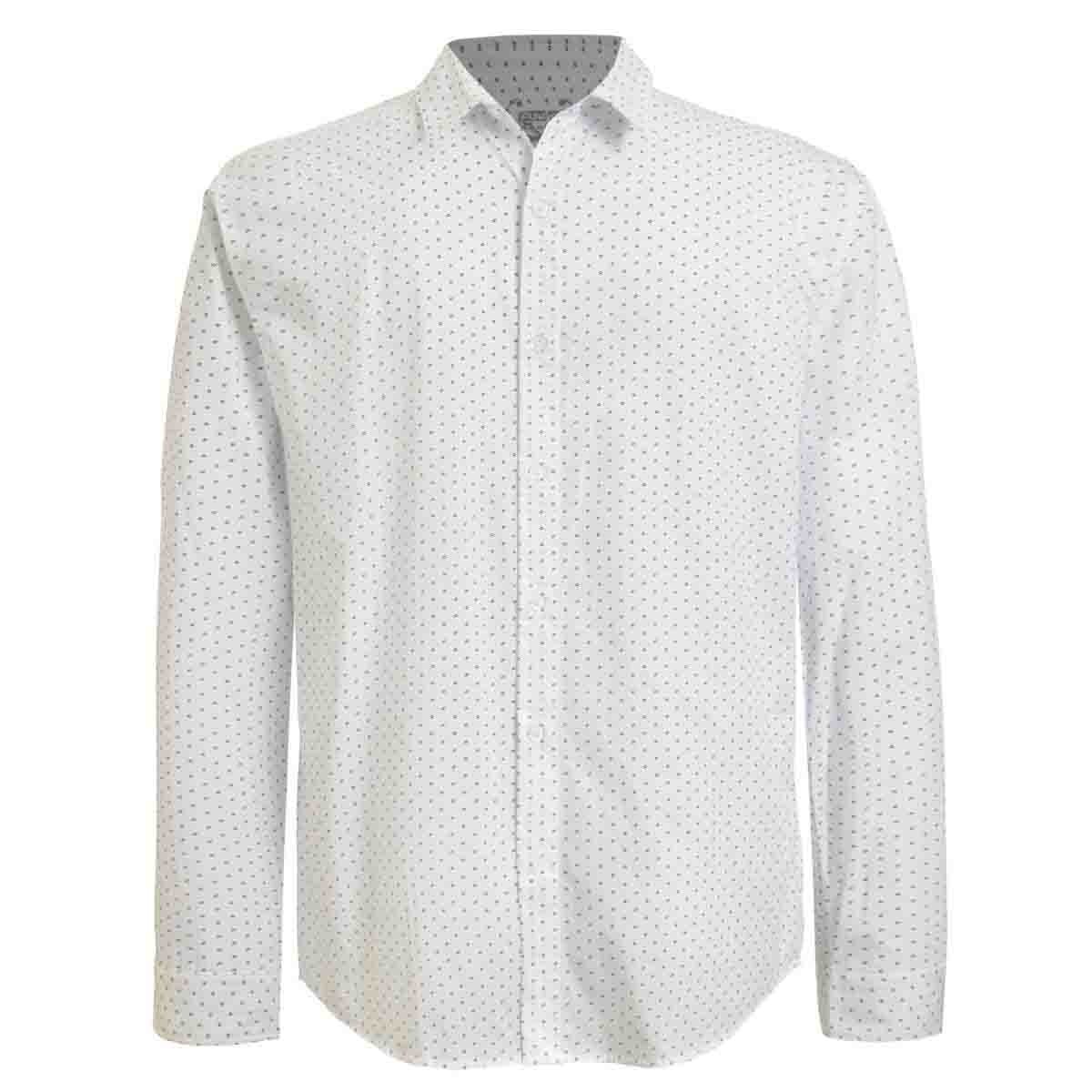 Camisa Manga Larga Estampada Blanco Fukka