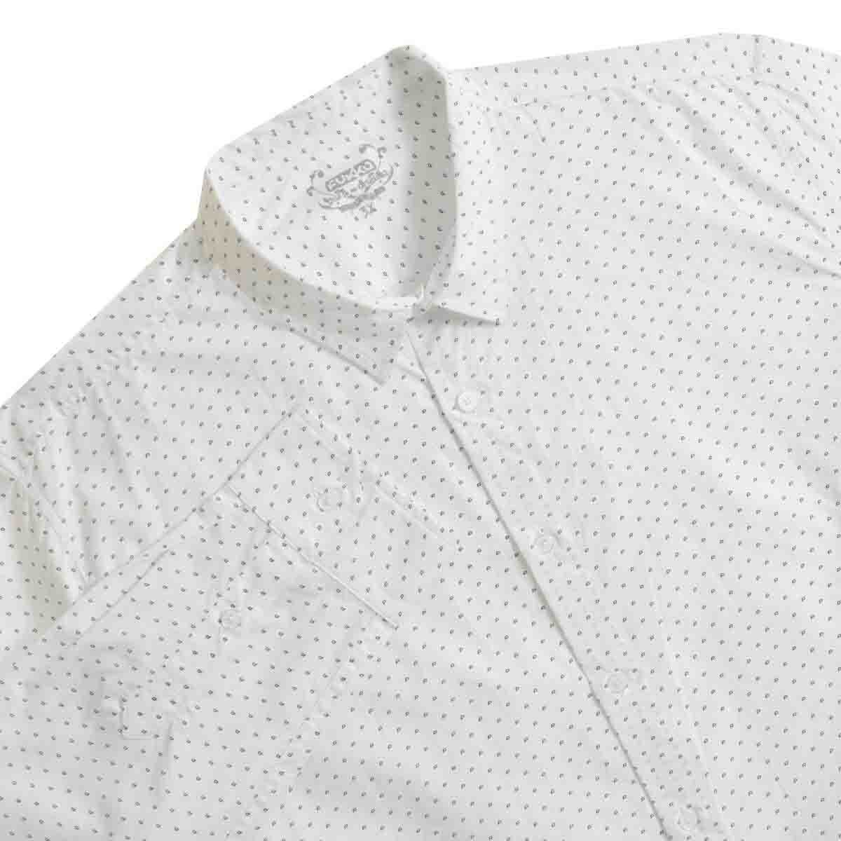Camisa Manga Larga Estampada Blanco Fukka