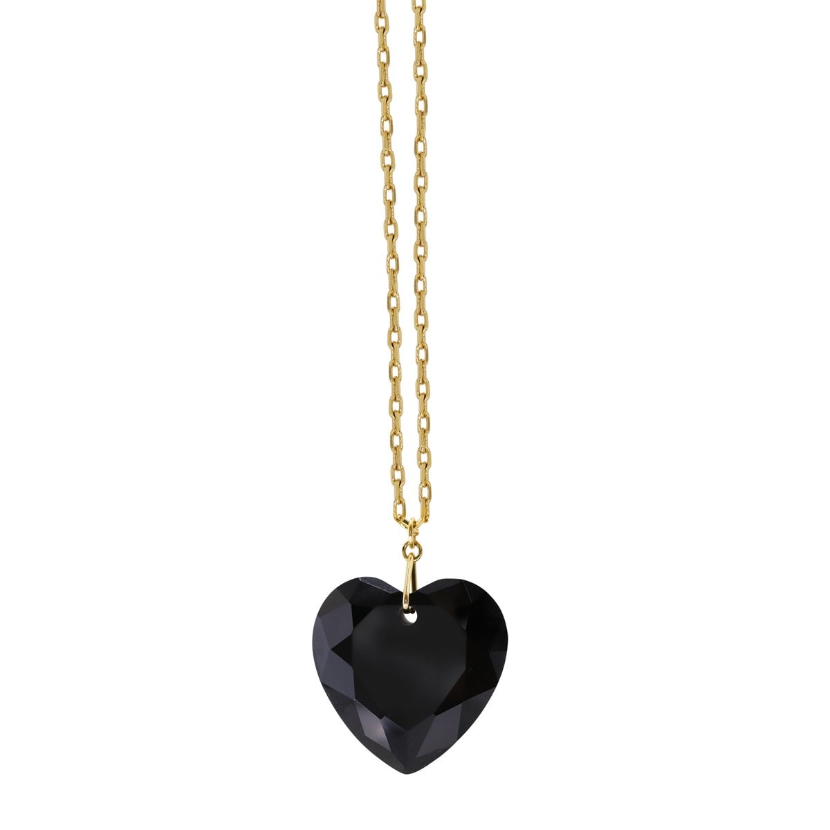 Dije Dorado Extra Largo con Corazón Mossimo